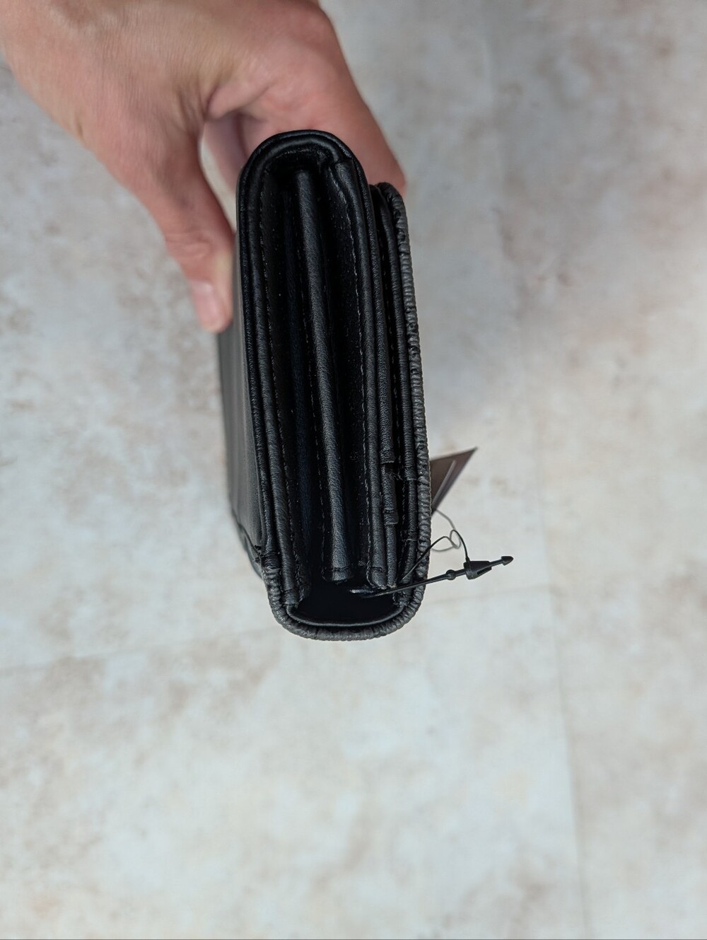 Nine West Black Textured Continental Wallet with Gold Accent - Picture 8 of 9
